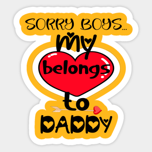 Funny Girls Valentine Quote Cool Daddy Girls Valentines Day Sticker